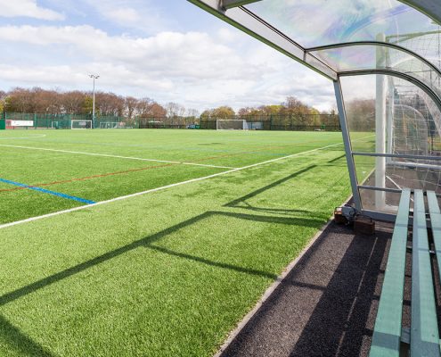Football pitch dugout