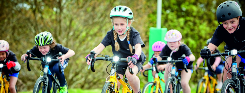 Children cycling at Bodington Cycle Circuit