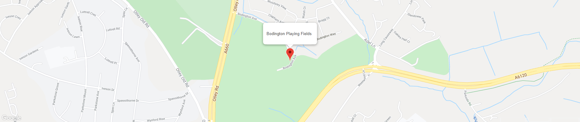 Bodington Playing Fields Google Map