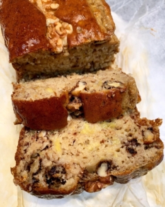 maple and nut banana bread loaf