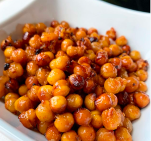crispy BBQ chickpeas in a bowl