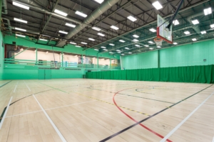 Panoramic view of The Edge sports hall