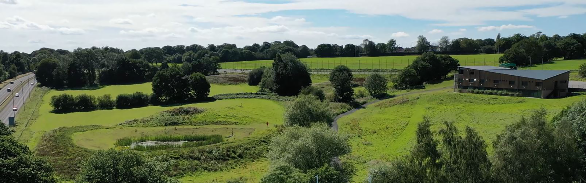 Bodington Fields, drone view