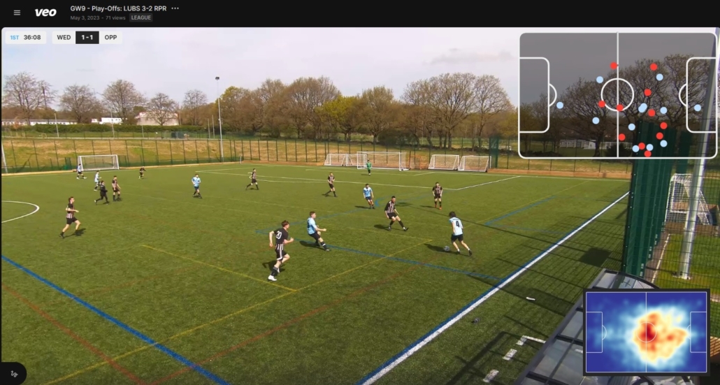 Live in game footage of the Leeds University Business School FC vs Royal Park Rangers FC match from the Wednesday Social Sport Wednesday League.