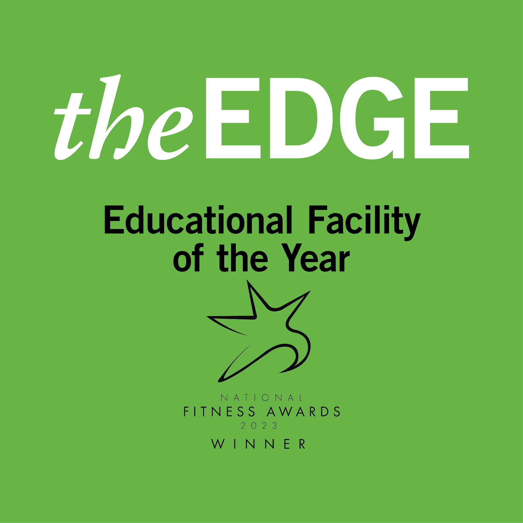 Edge award banner - educational facility of the year