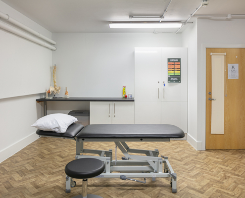 Physiotherapy room at gryphon performance hub