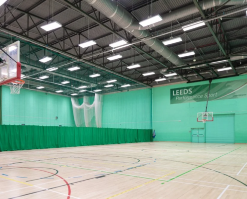 Panoramic view of The Edge sports hall