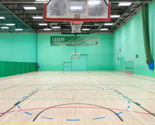 Panoramic view of The Edge sports hall