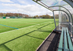 Football pitch dugout