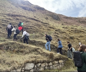 Students hiking