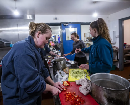 Students cooking