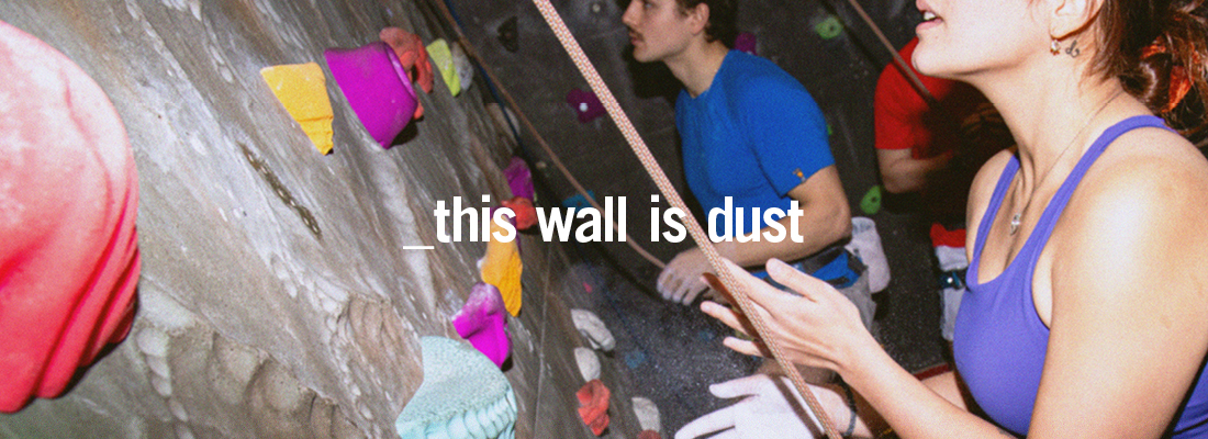 Students wall climbing
