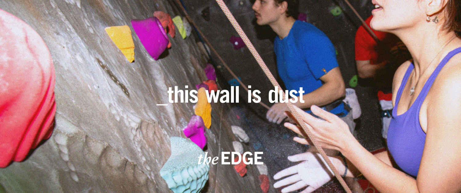 Students rock climbing